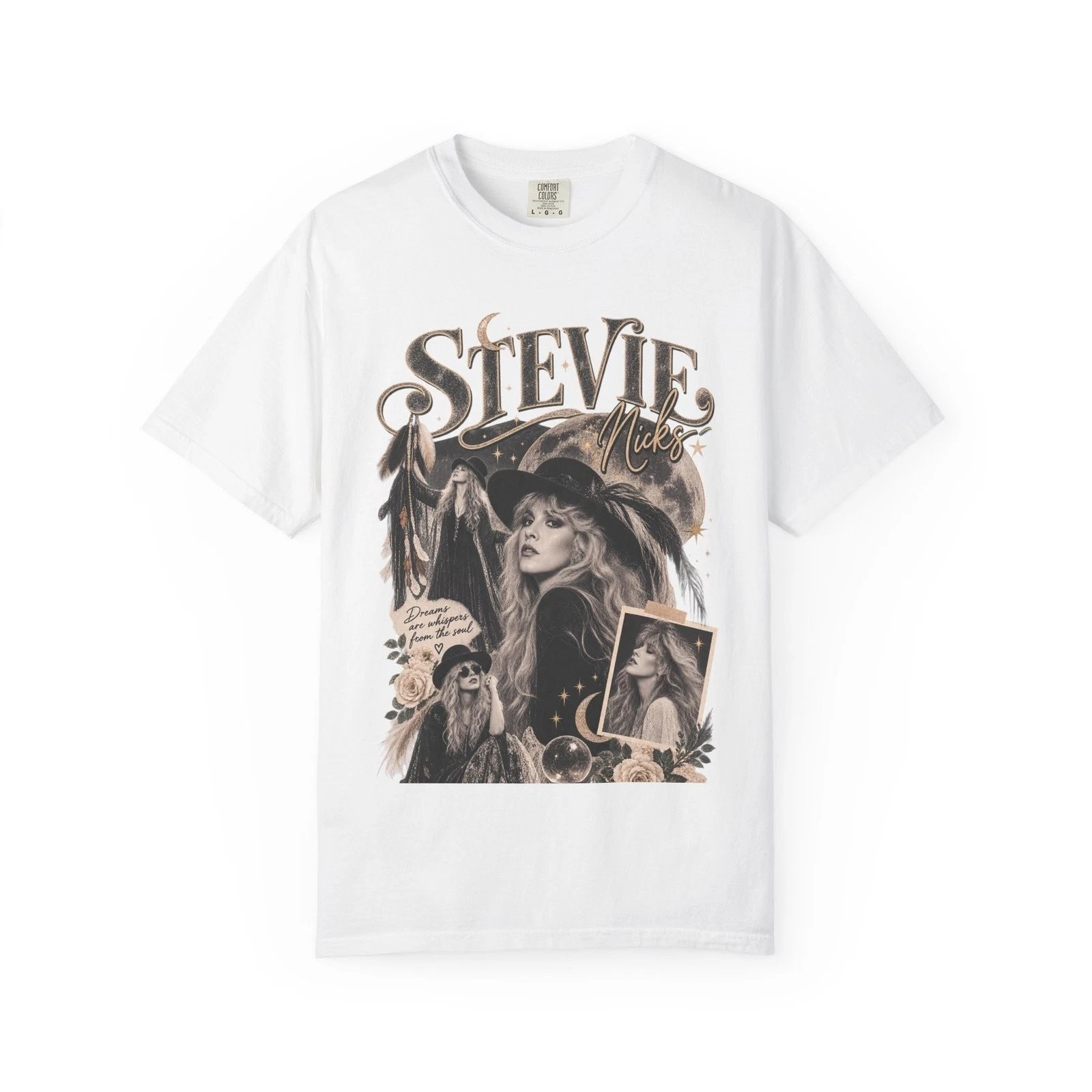 Stevie Nicks Vintage washed Rock Singer portrait T-Shirt FREESHIP