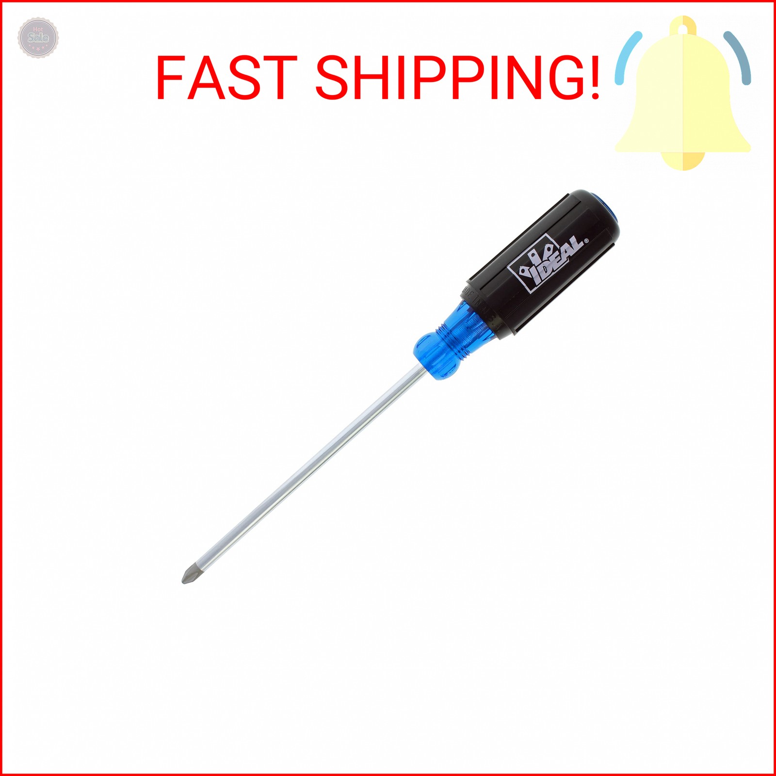 IDEAL Electrical 35-195 Phillips Screwdriver, #2 Head, 1/4 in. Diameter, 6 in. L
