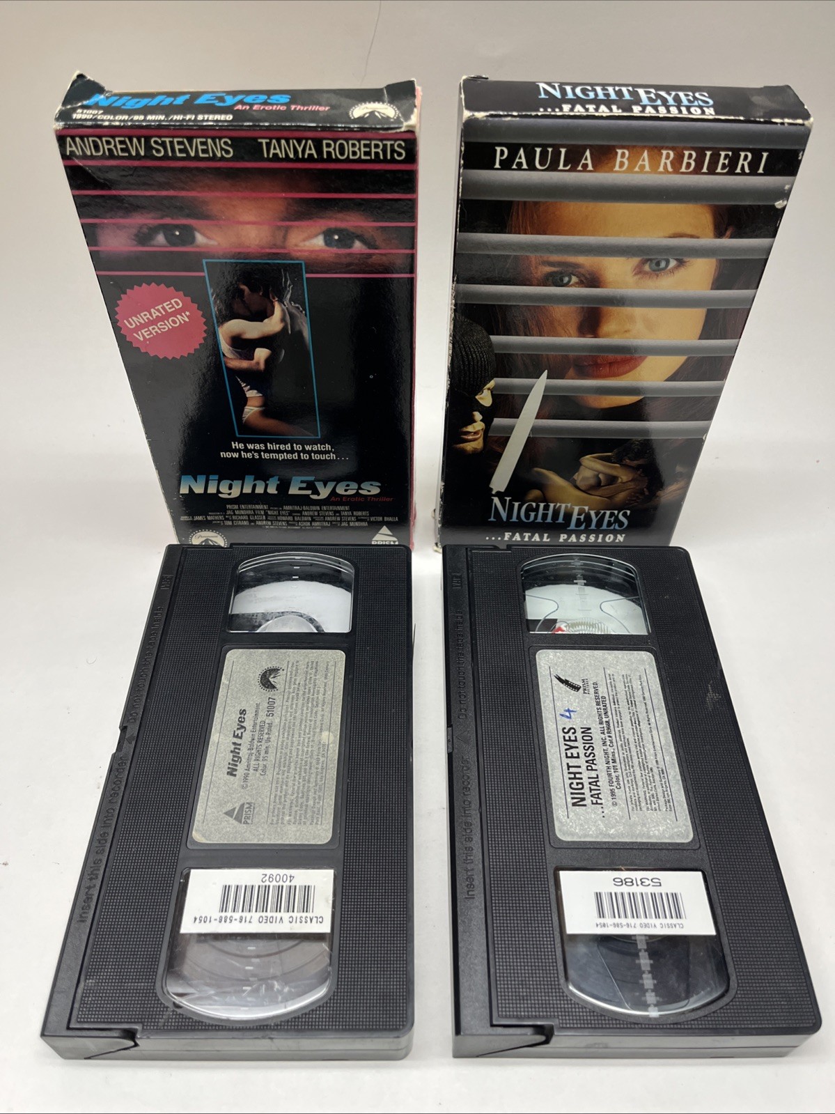 Night Eyes Unrated & Night Eyes Fatal Passion (4) VHS Bundle Prism 1990 1995