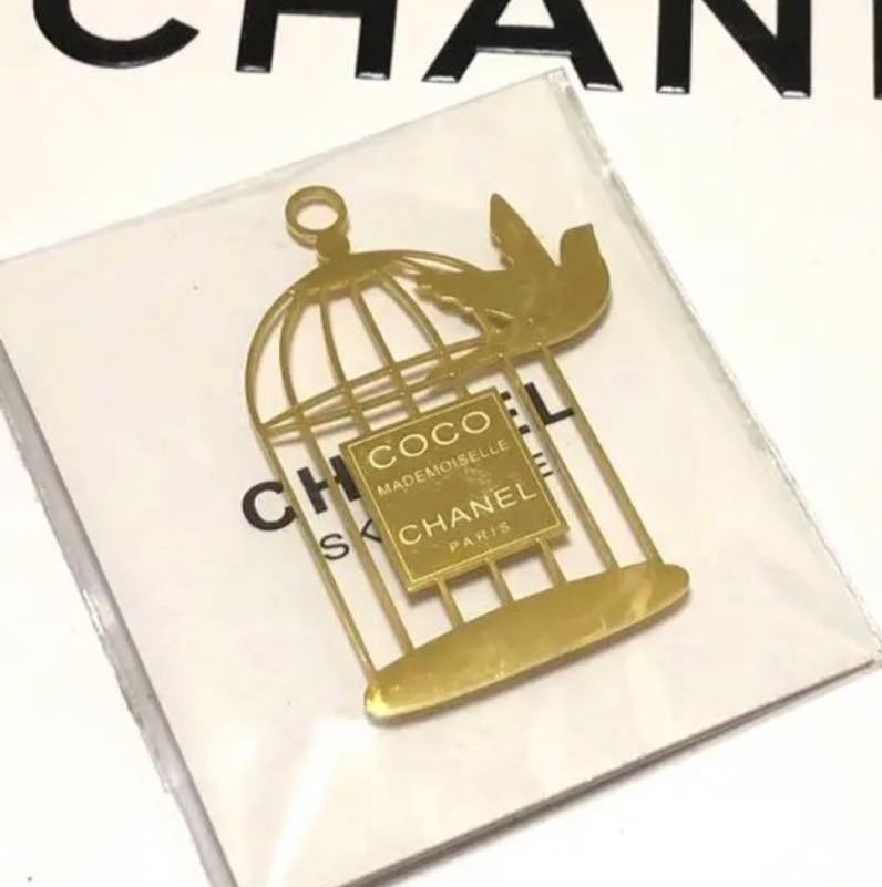 Chanel Coco Mademoiselle Gold Bird Cage Magnetic Pin Badge