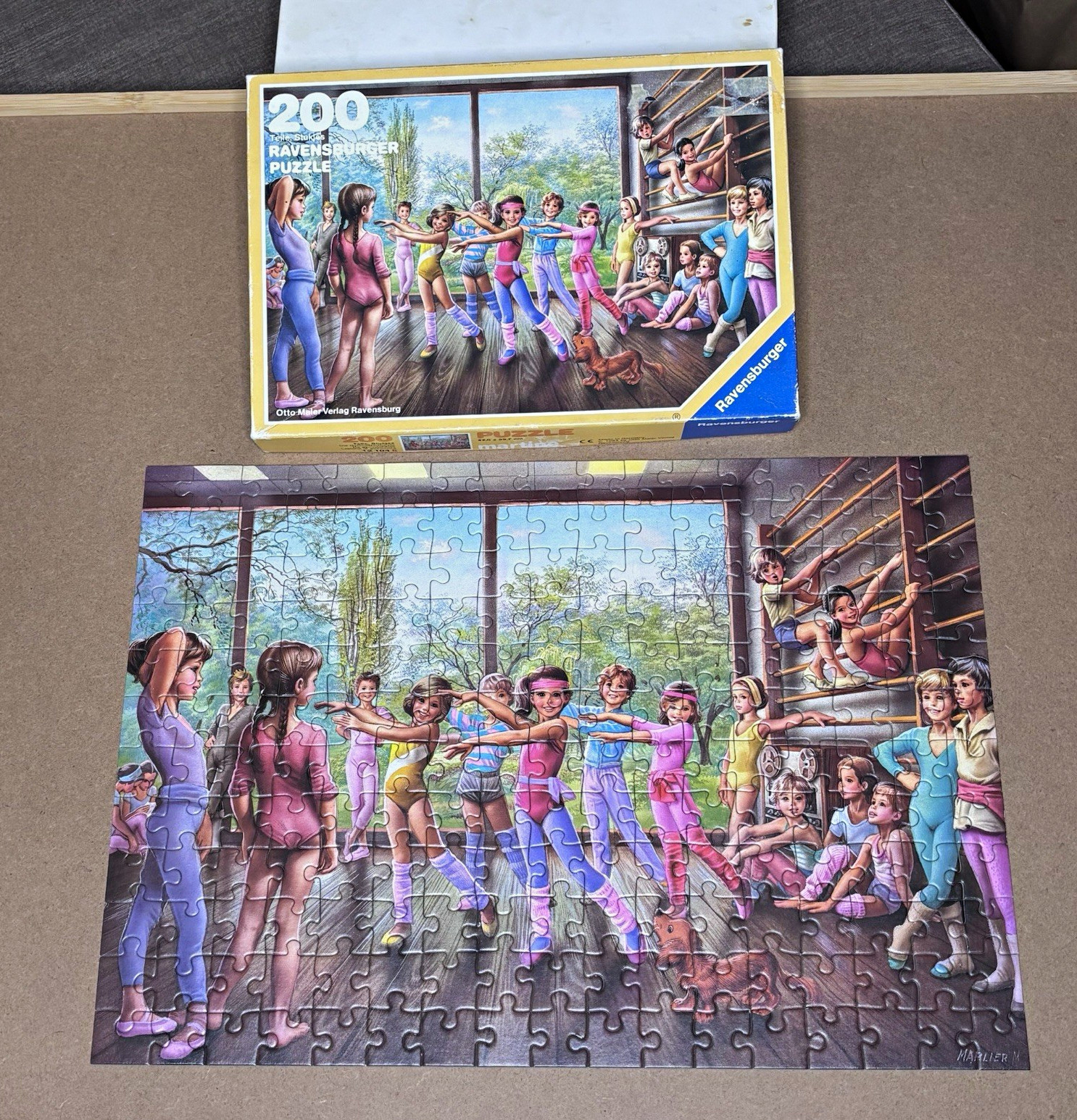 Vintage Rare 1984 Ravensburger 200 Piece Puzzle Ballet Class Original COMPLETE