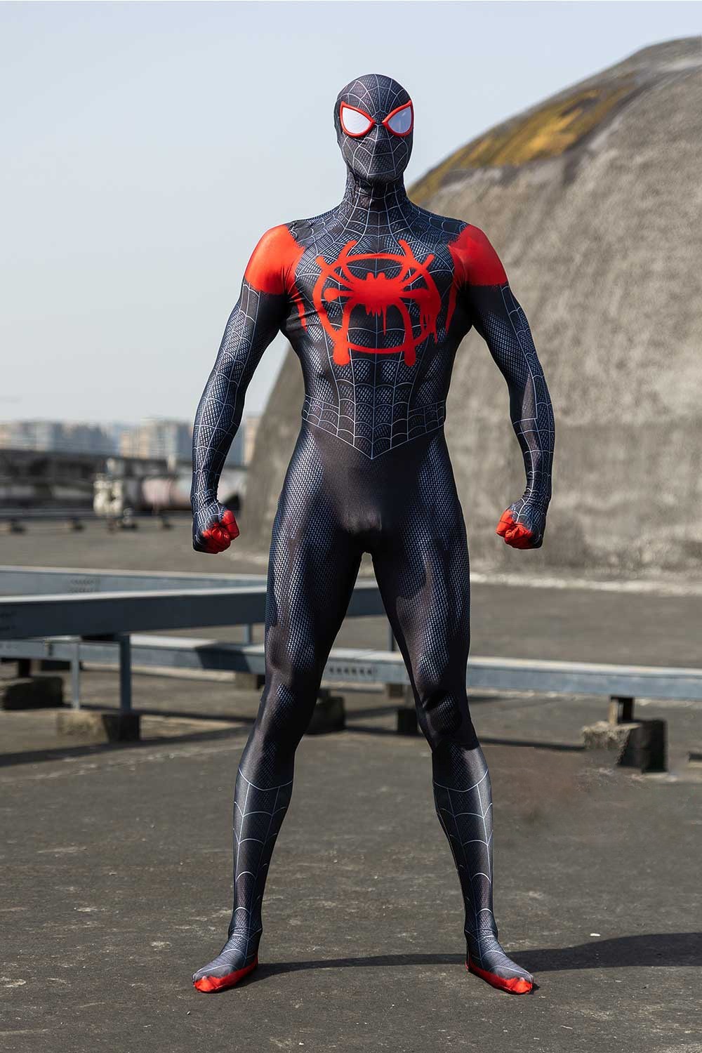 Into the SpiderVerse Miles Morales Spiderman Jumpsuits for Cosplay Costume