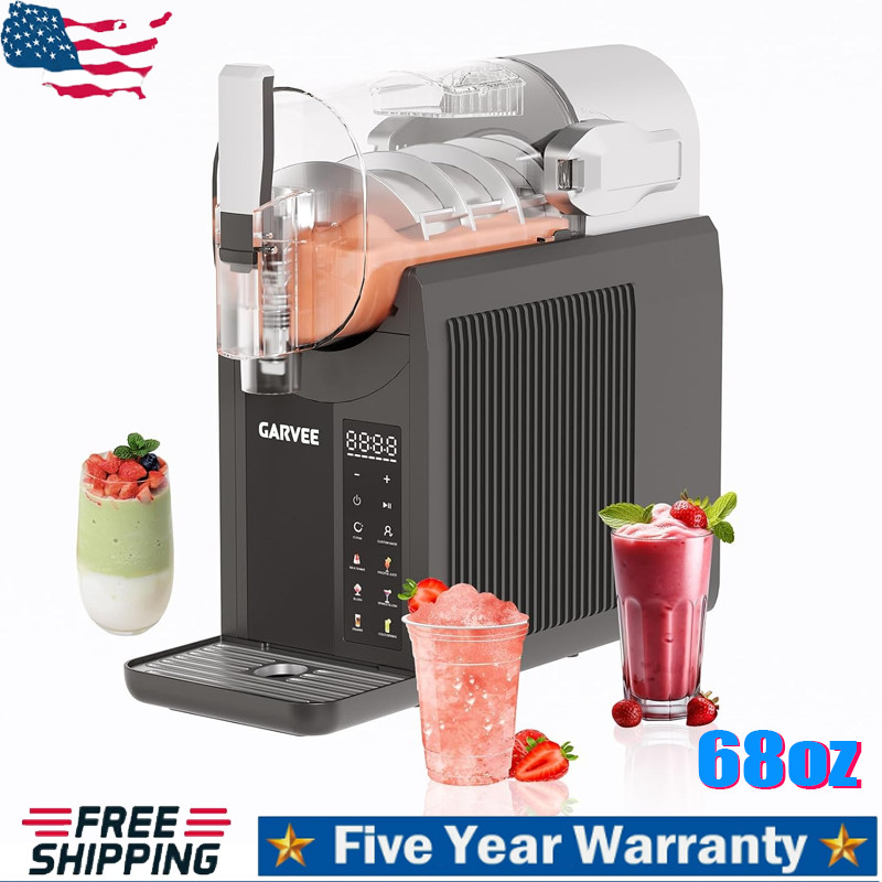 68oz Slushie Machine 2in1 Soft Serve Ice Cream Milkshak Frozen Drink 6 Preset 68oz Slushie Machine 2in1 Soft Serve Ice Cream Milkshak Frozen Drink 6 Preset