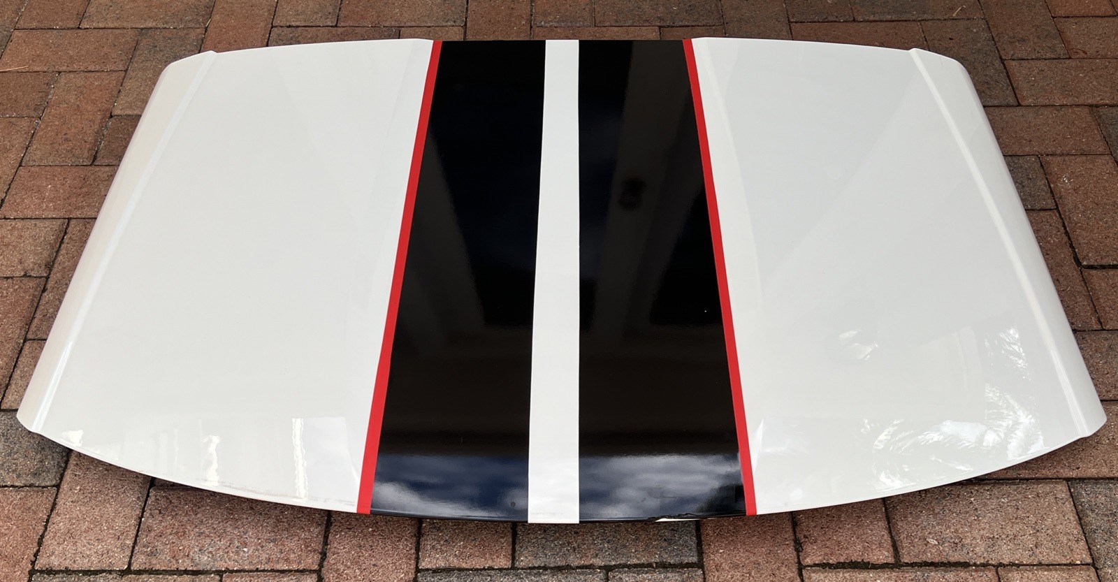 C8 Corvette Targa Top Roof Panel White W/ Alcantara With Red Stitching 2020-2026 C8 Corvette Targa Top Roof Panel White W/ Alcantara With Red Stitching 2020-2026