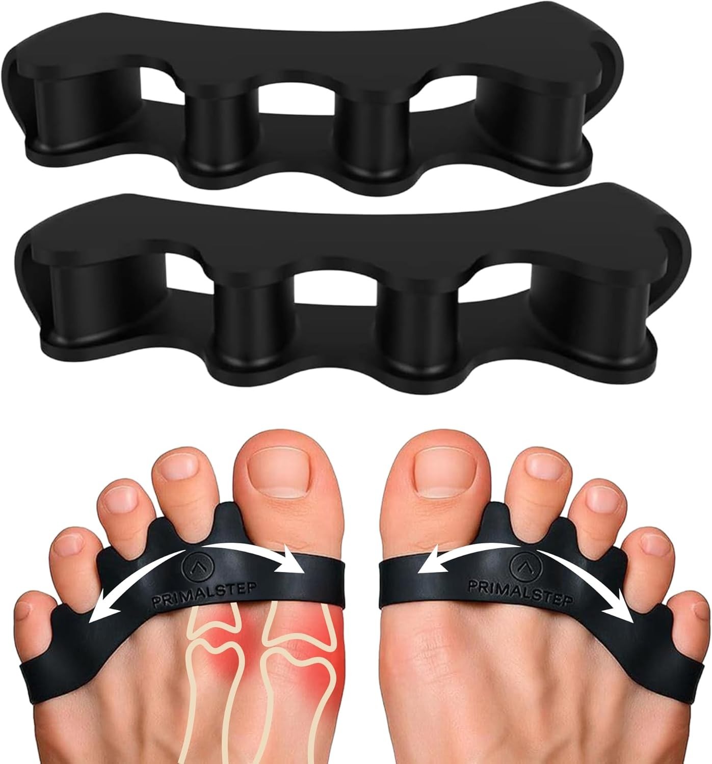 Correct Toes Adjustable Toe Spacers Toe Separators for Foot and Bunion Pain