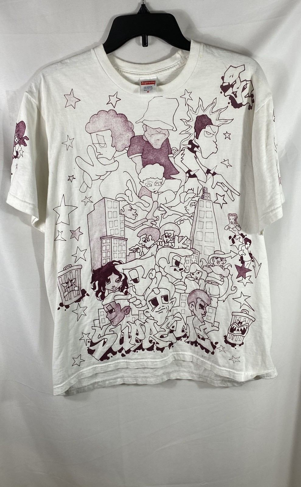 Supreme LSD World Peace Street Art Graphic T-Shirt White Sz M