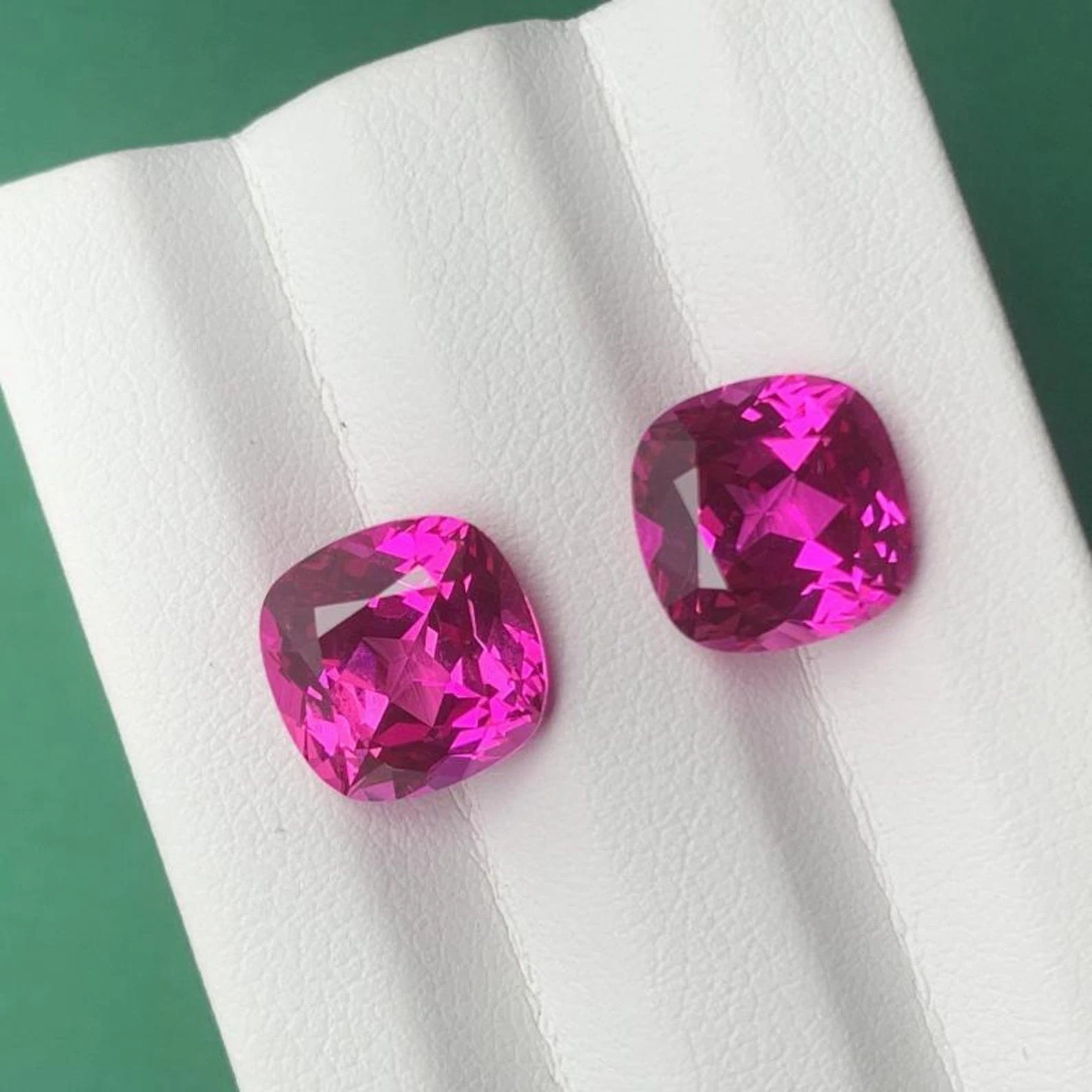 Pair Natural Mozambique Pink Ruby Cushion Cut 20.80 Ct Certified Loose Gemstone