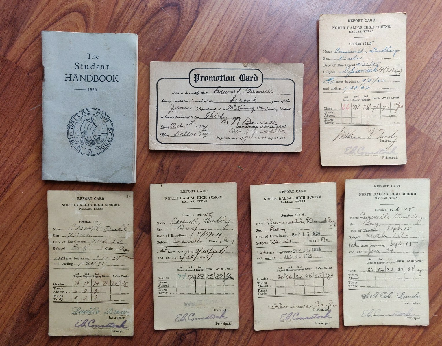 Dallas Public Schools, High School Documents - USA, 1917-1926, Antique