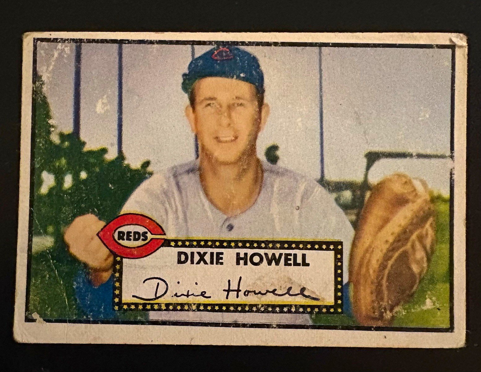 Topps 1952 - Dixie Howell #135 Cincinnati Reds Base Set WHITE Back