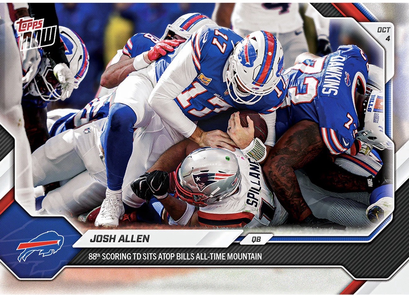Josh Allen - 2026-27 NFL Topps NOW Card 39 Presale Buffalo Bills