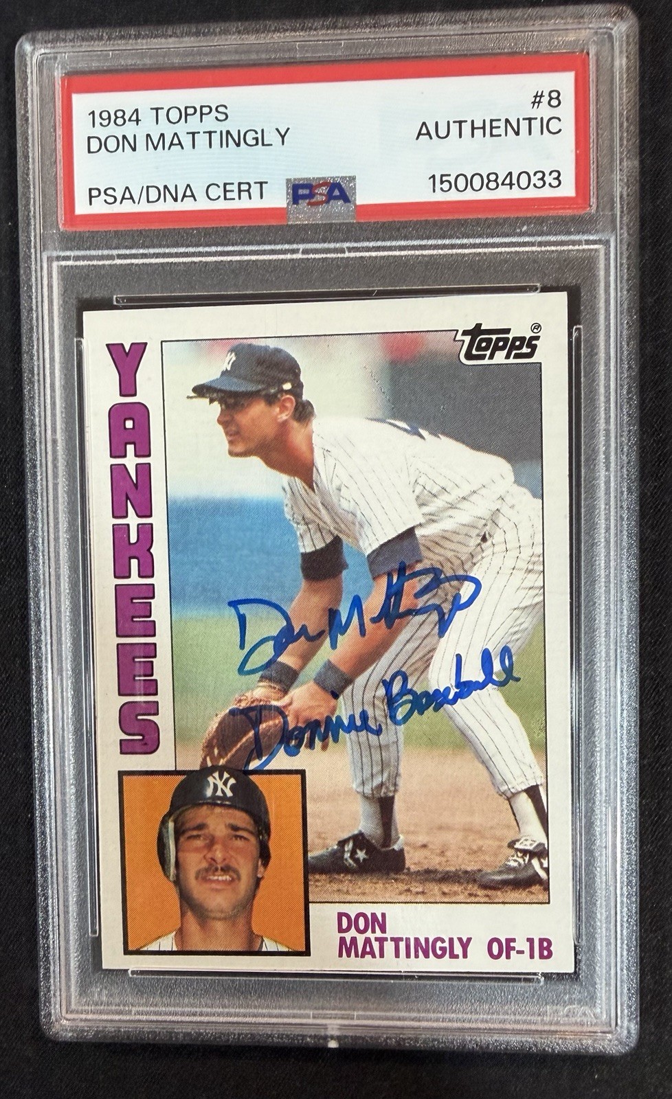 1984 Topps Don Mattingly Autograph Rookie PSA Authentic Auto “Donnie Baseball”