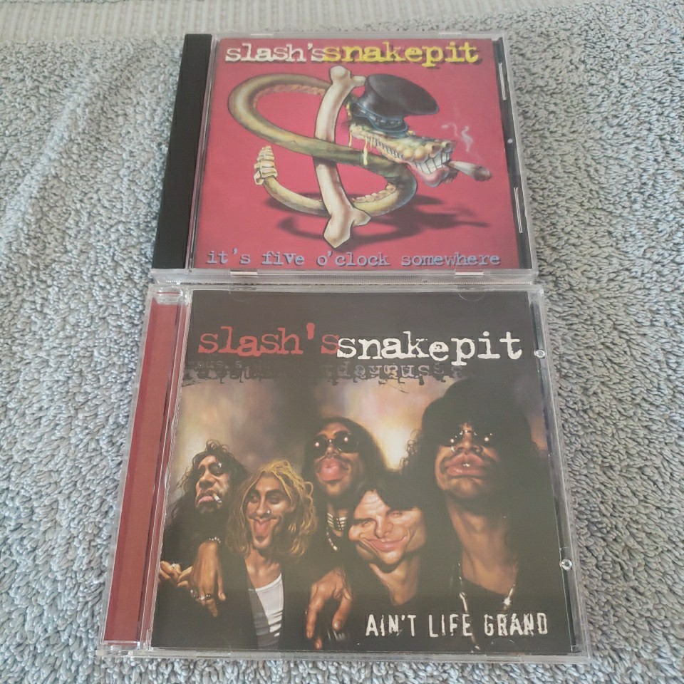 Slash's Snakepit LOT It's Five O'Clock Somewhere CD PROMO & Ain't Life Grand