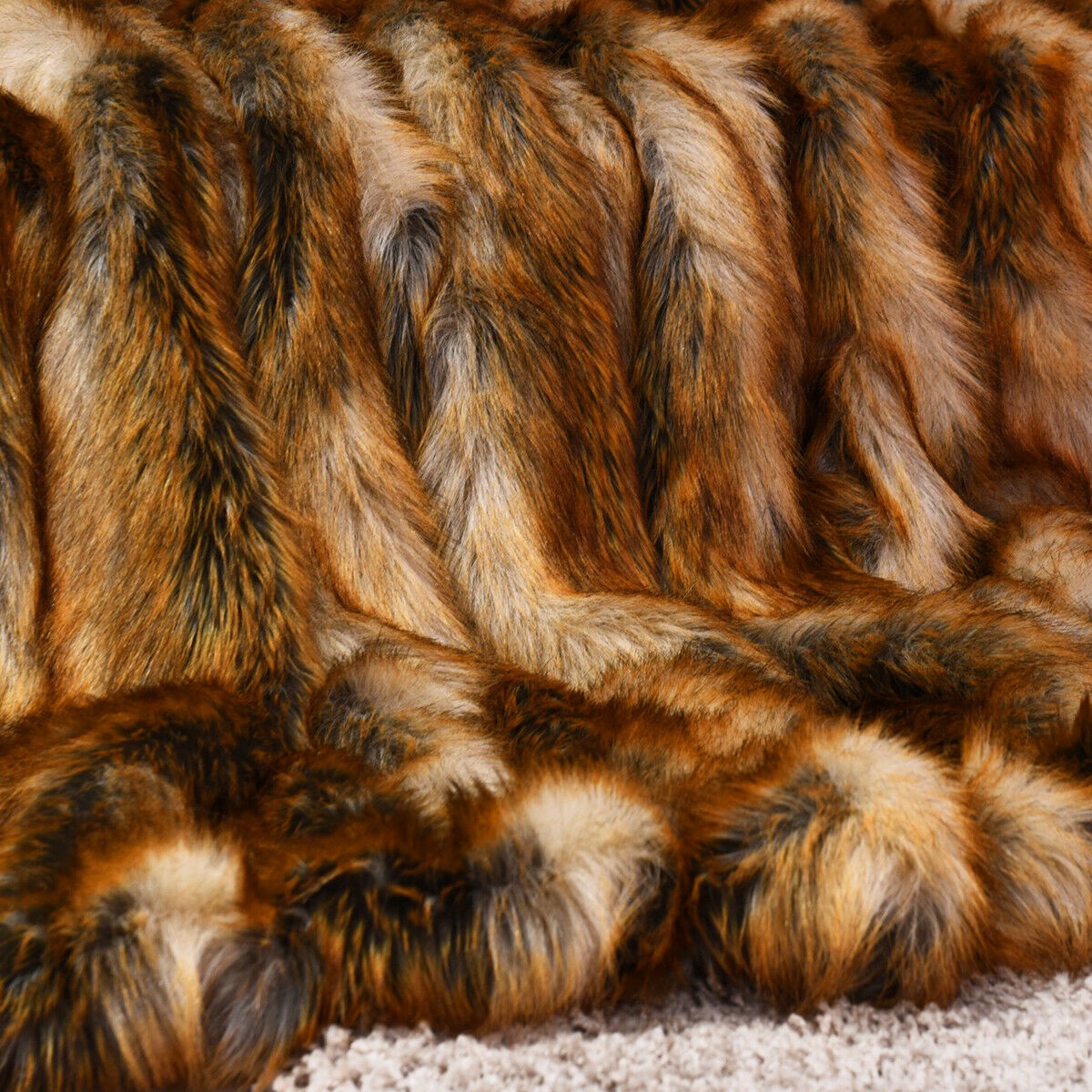 Luxury Faux Fur Throw Blanket w/ Reversible Design Couch Bed 84 Luxury Faux Fur Throw Blanket w/ Reversible Design Couch Bed 84