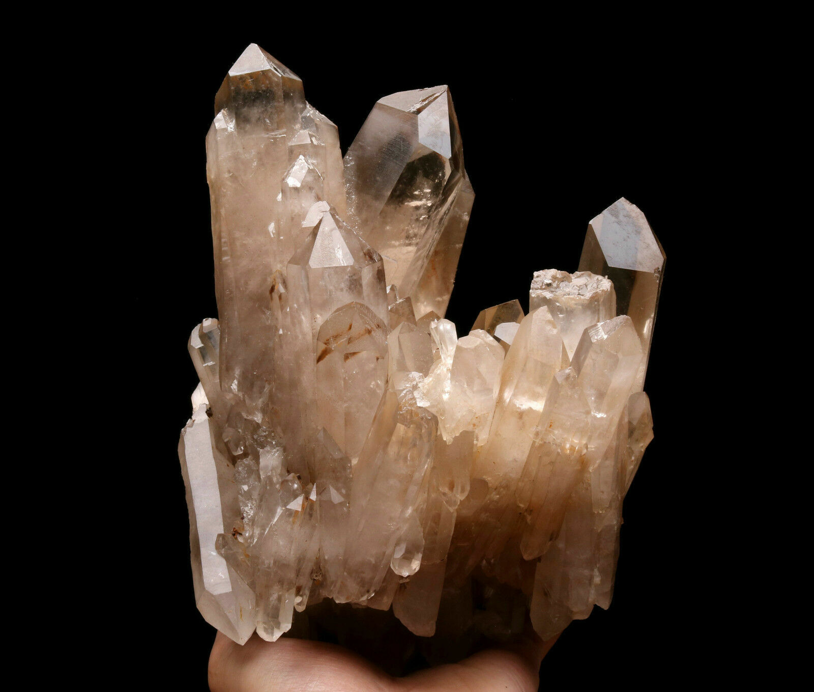 7.25 lb Natural Clear Smoked Quartz Crystal Cluster Point Healing Mineral