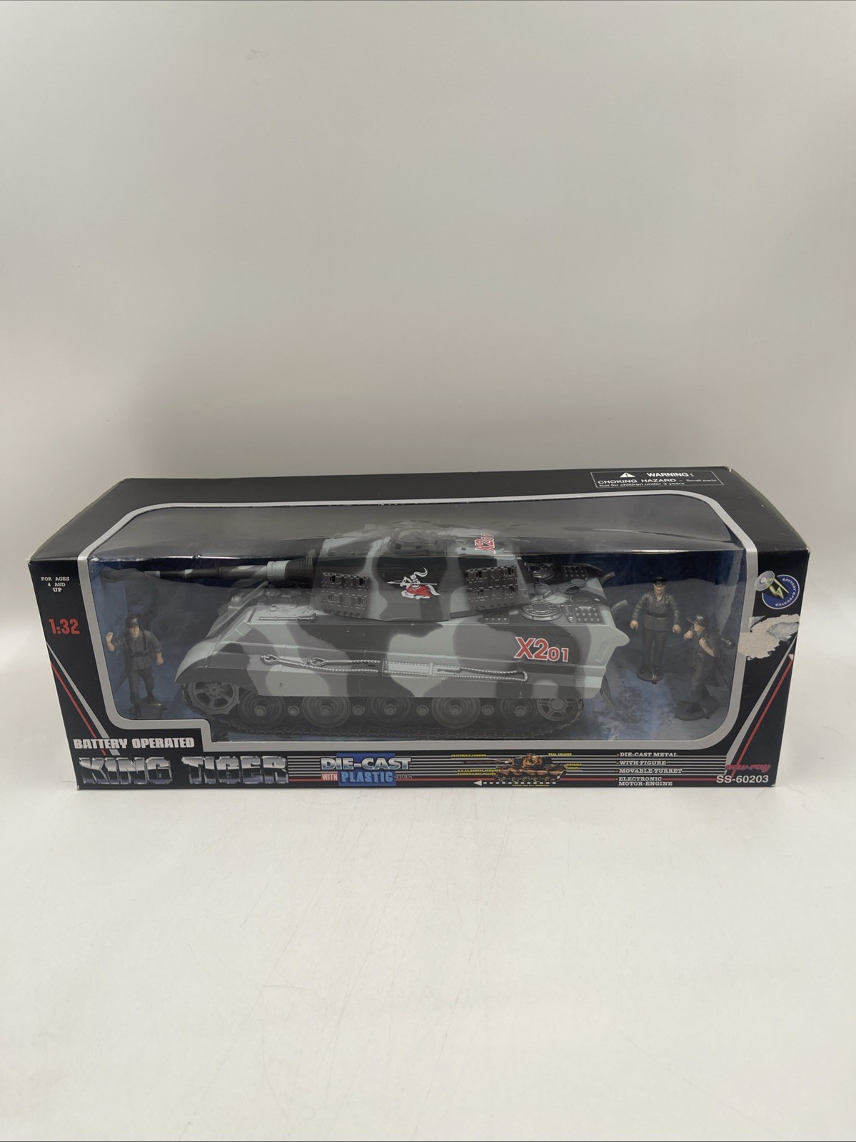 New Ray 1/32 Scale WWII Battery Operated King Tiger Tank Diecast Plastic X201 New Ray 1/32 Scale WWII Battery Operated King Tiger Tank Diecast Plastic X201