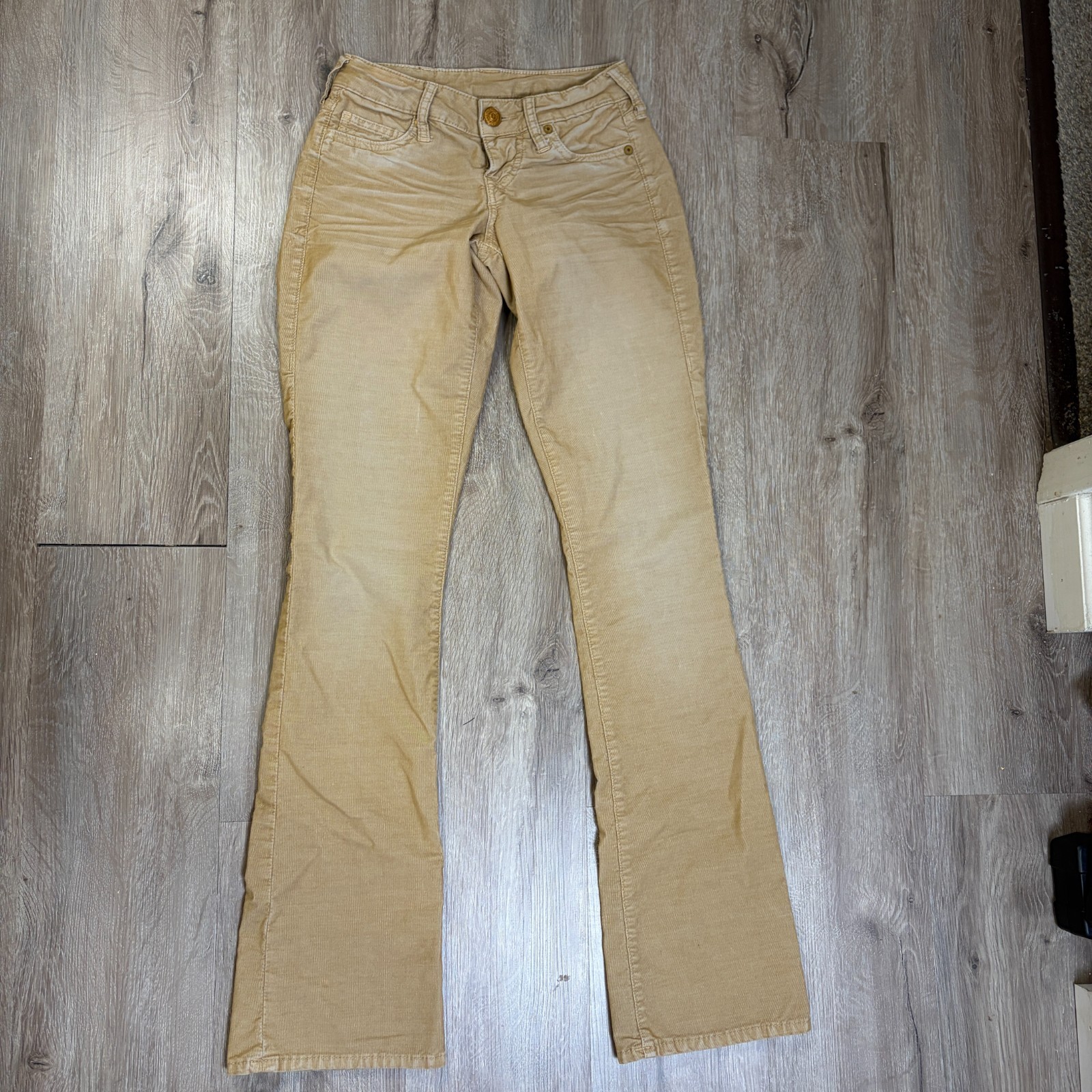VTG True Religion Flare Corduroy Pants Tan Brown Womens Size 24 Slim Y2K VTG True Religion Flare Corduroy Pants Tan Brown Womens Size 24 Slim Y2K