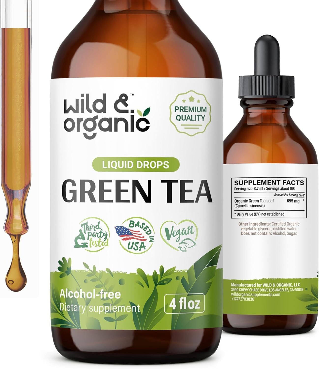 Green Tea Extract Liquid Drops - Antioxidant-Rich Green Tea Supplement -⭐️⭐️⭐️⭐