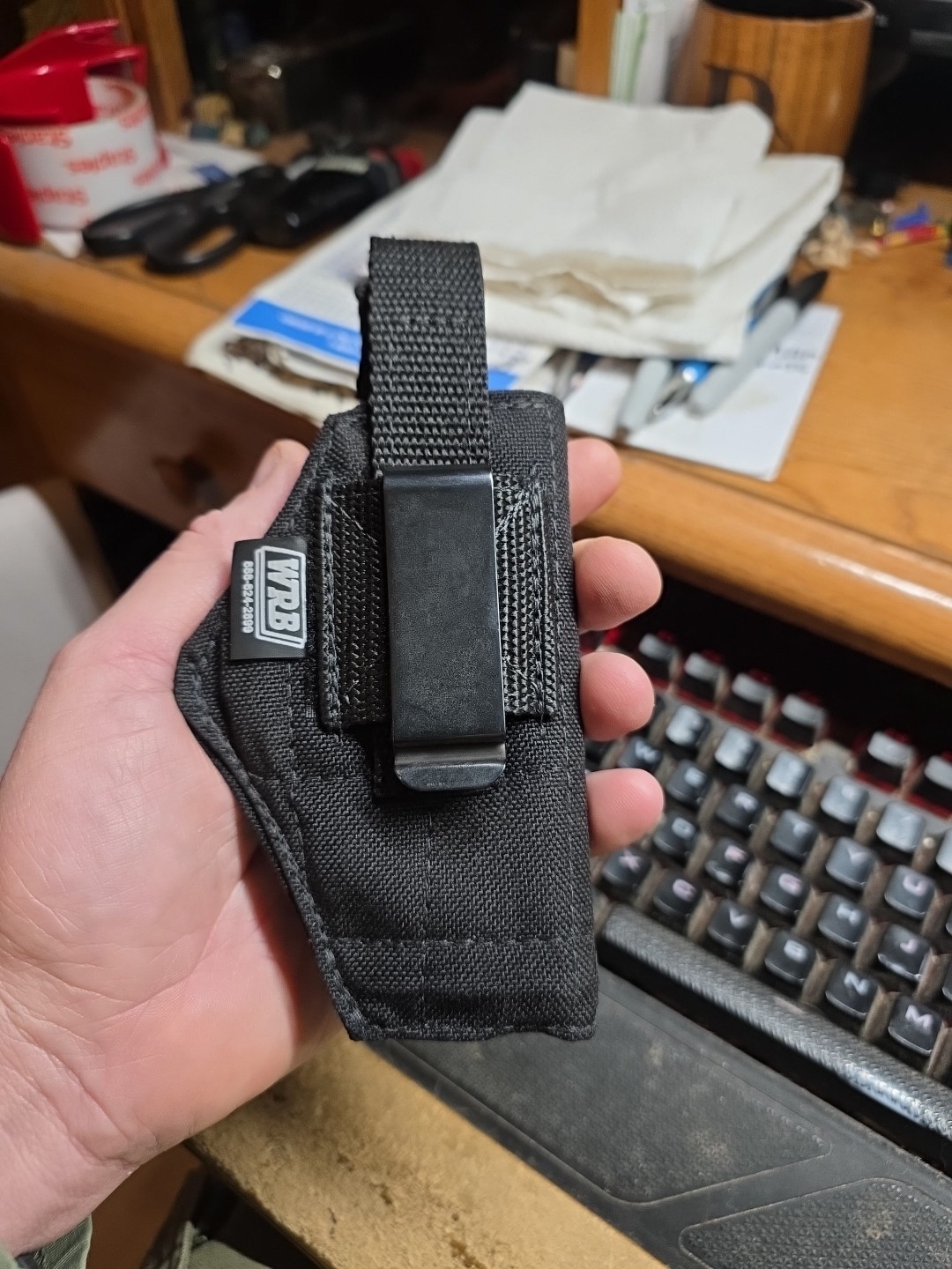 WRB Black Nylon Belt Clip Holster for Small Auto Kimber Micro 9 Etc. New
