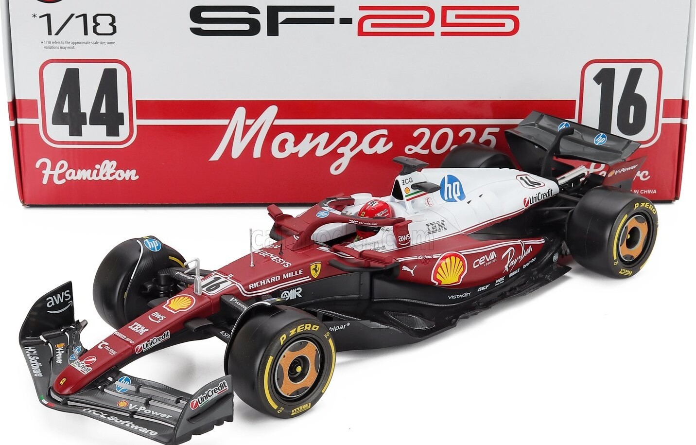 Ferrari SF-25 #16 2025 Monza GP Charles Leclerc 50th Anniversary World Champion