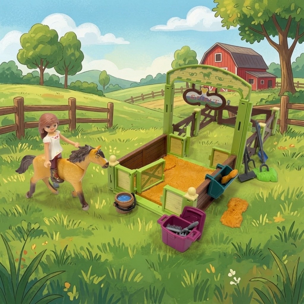 Playmobil 9478 DreamWorks Spirit Riding Free Horse Playset Stable Complete