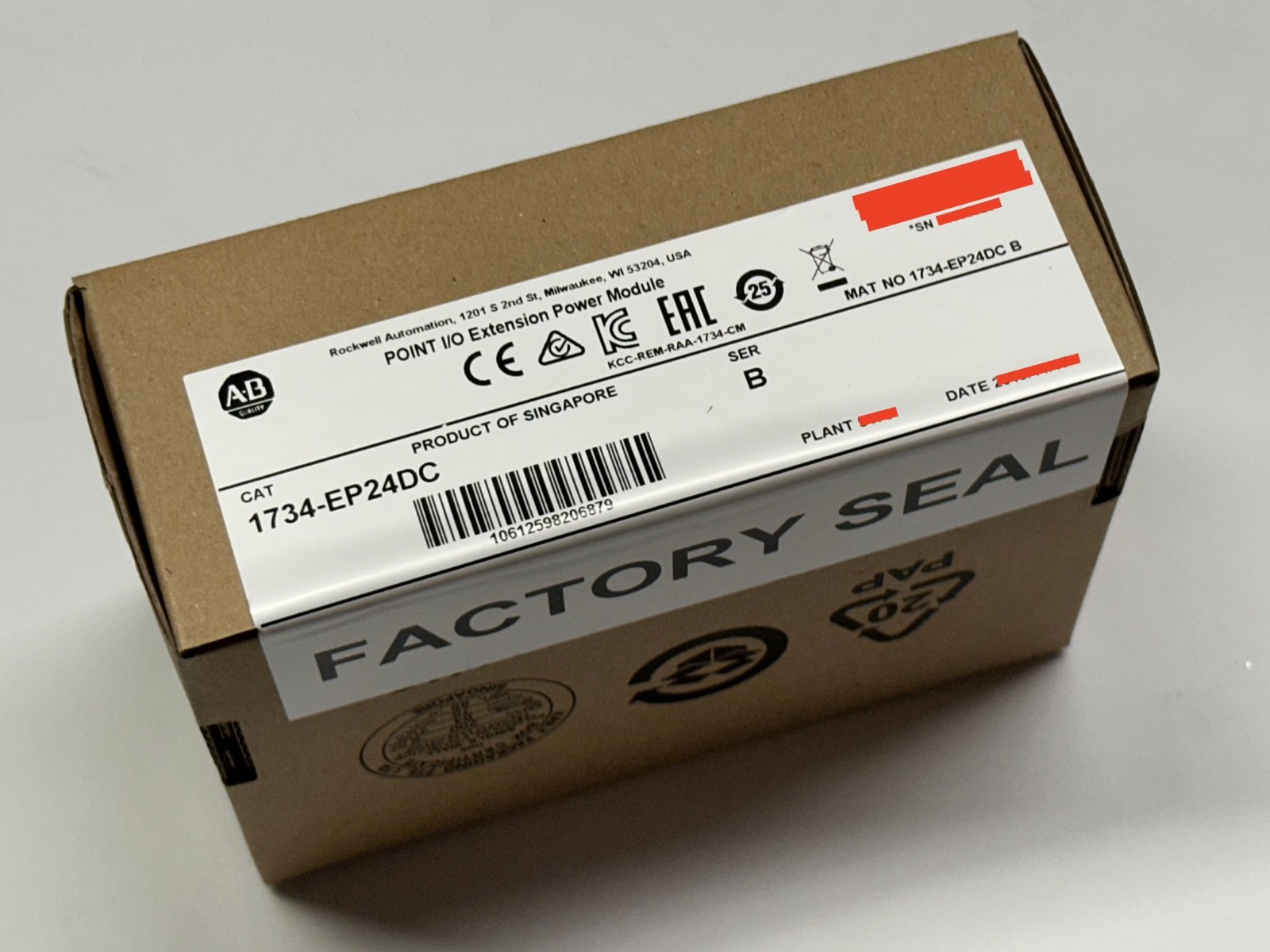 Allen-Bradley 1734-EP24DC POINT I/O 24VDC Expansion Power Supply Ser B NEW NIB