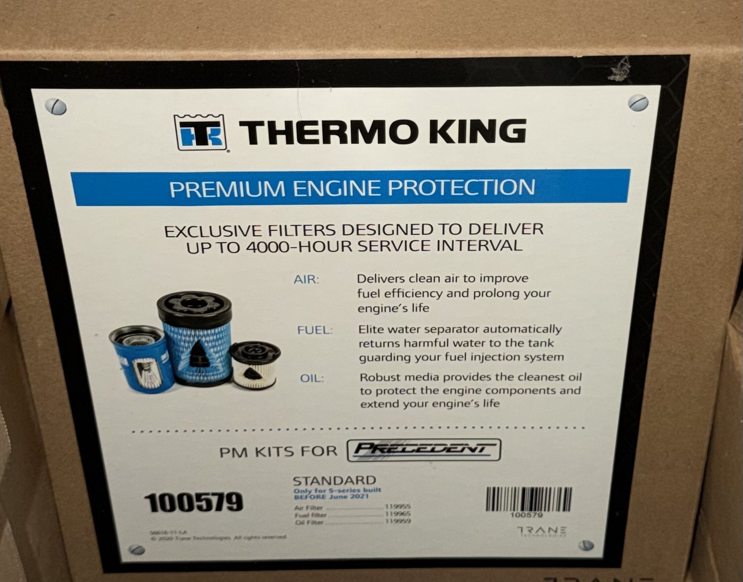 THERMO KING 100579PM FILTER KIT TRAILER OEM  ONLY For S- Series Before June 2021