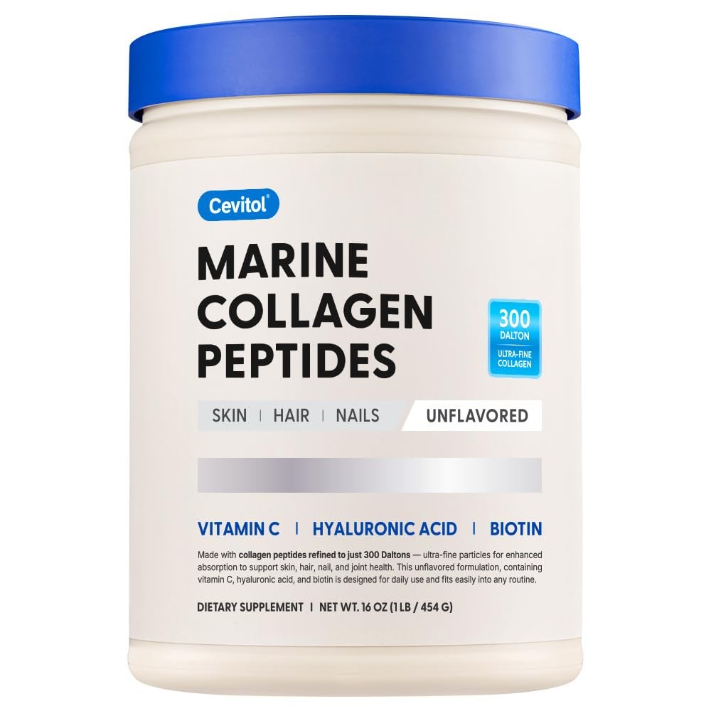 Cevitol Marine Collagen Peptides - Hydrolyzed Ultra-fine Collagen Powder for New