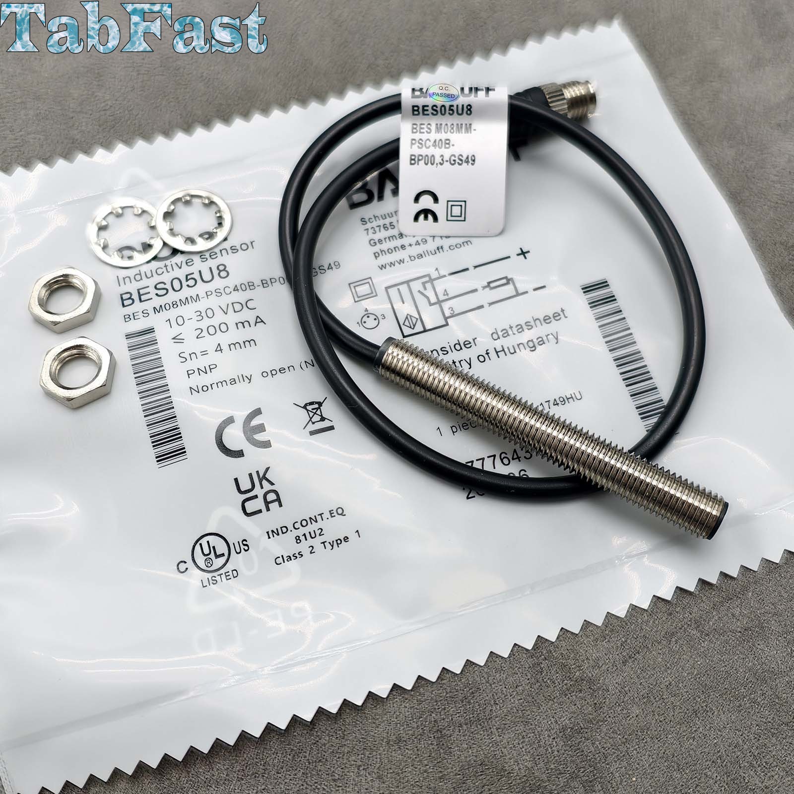 1pcs New Inductive Sensor for Balluff BES05U8 BES M08MM-PSC40B-BP00,3-GS49