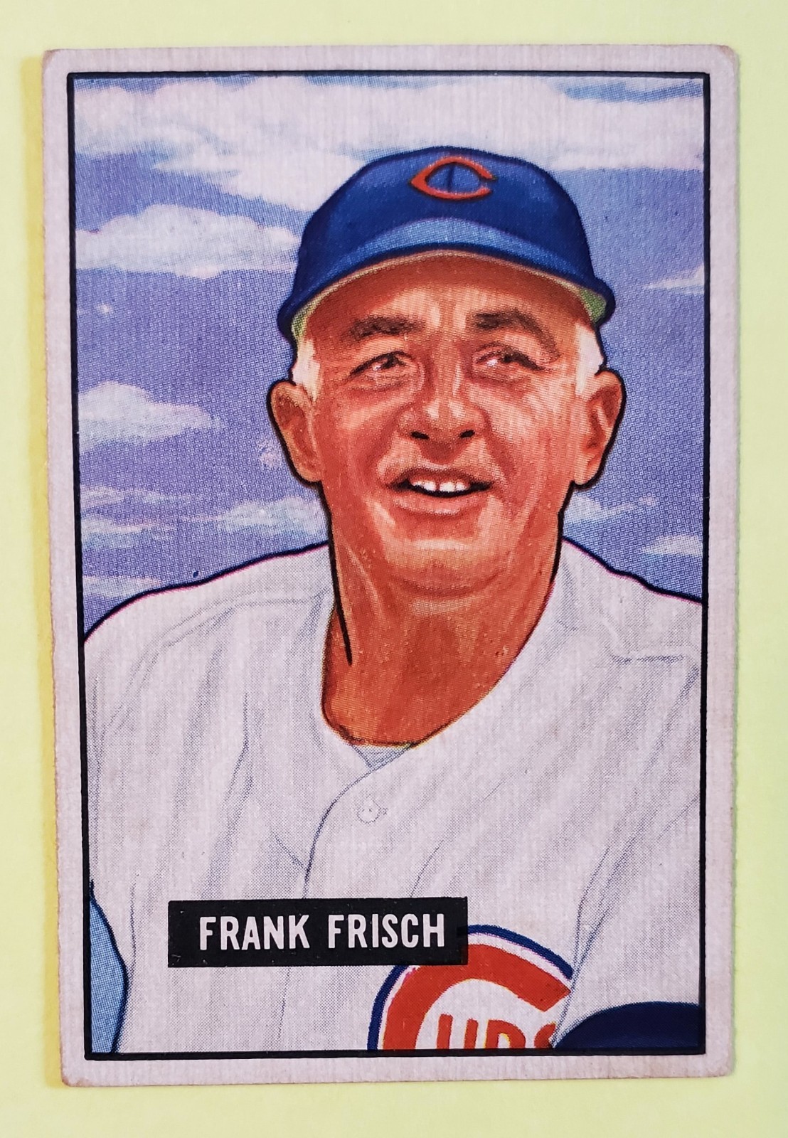 FRANK  FRANKIE  FRISCH   1951 BOWMAN  #282  high number   NO creases