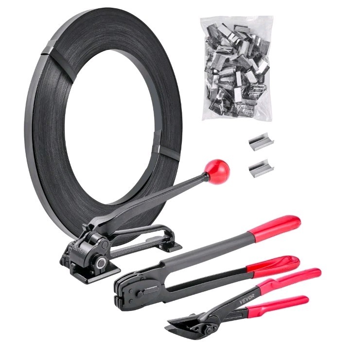 IDL Packaging 1/2 inch 200ft .020 Steel Strapping Kit Straps Banding Tools Seals