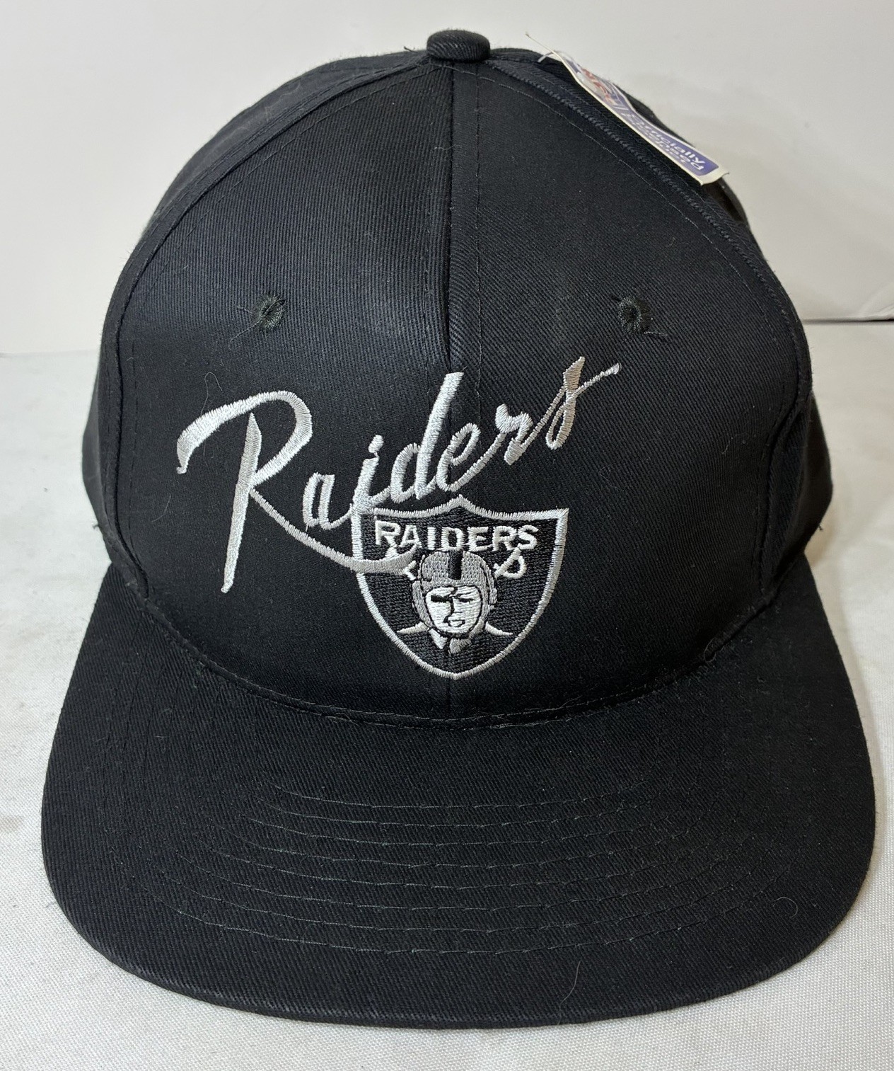 Vintage RARE Spellout Los Angeles Raiders Snapback Hat AJD Team NFL NWT Oakland