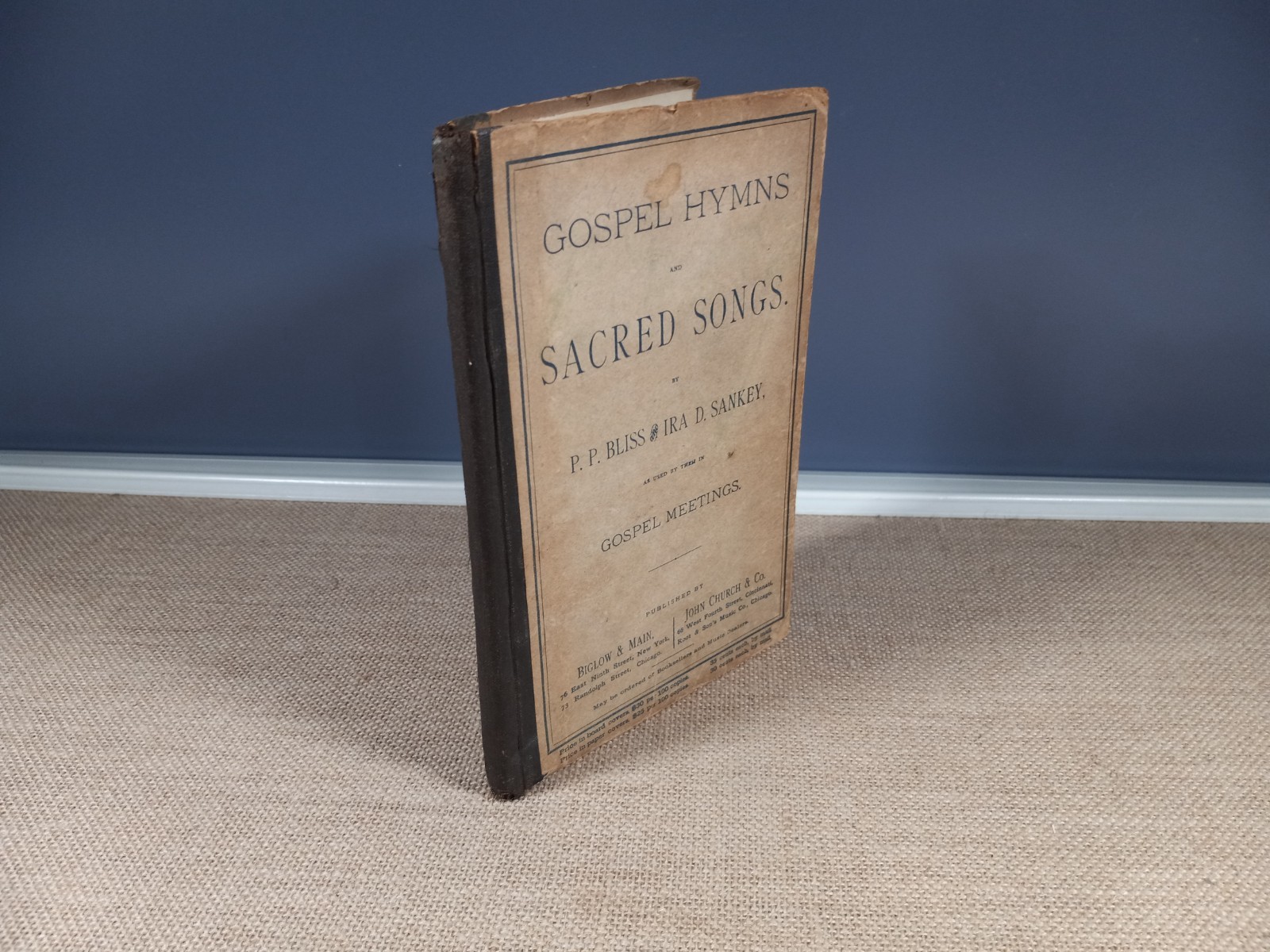 1875 Gospel Hymns Sacred Songs By P.P. Bliss & Ira D. Sankey