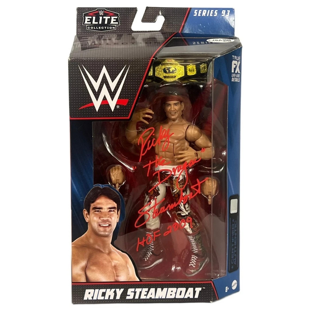 Ricky The Dragon Steamboat autographed action figure AEW AWA WCW WWF JSA