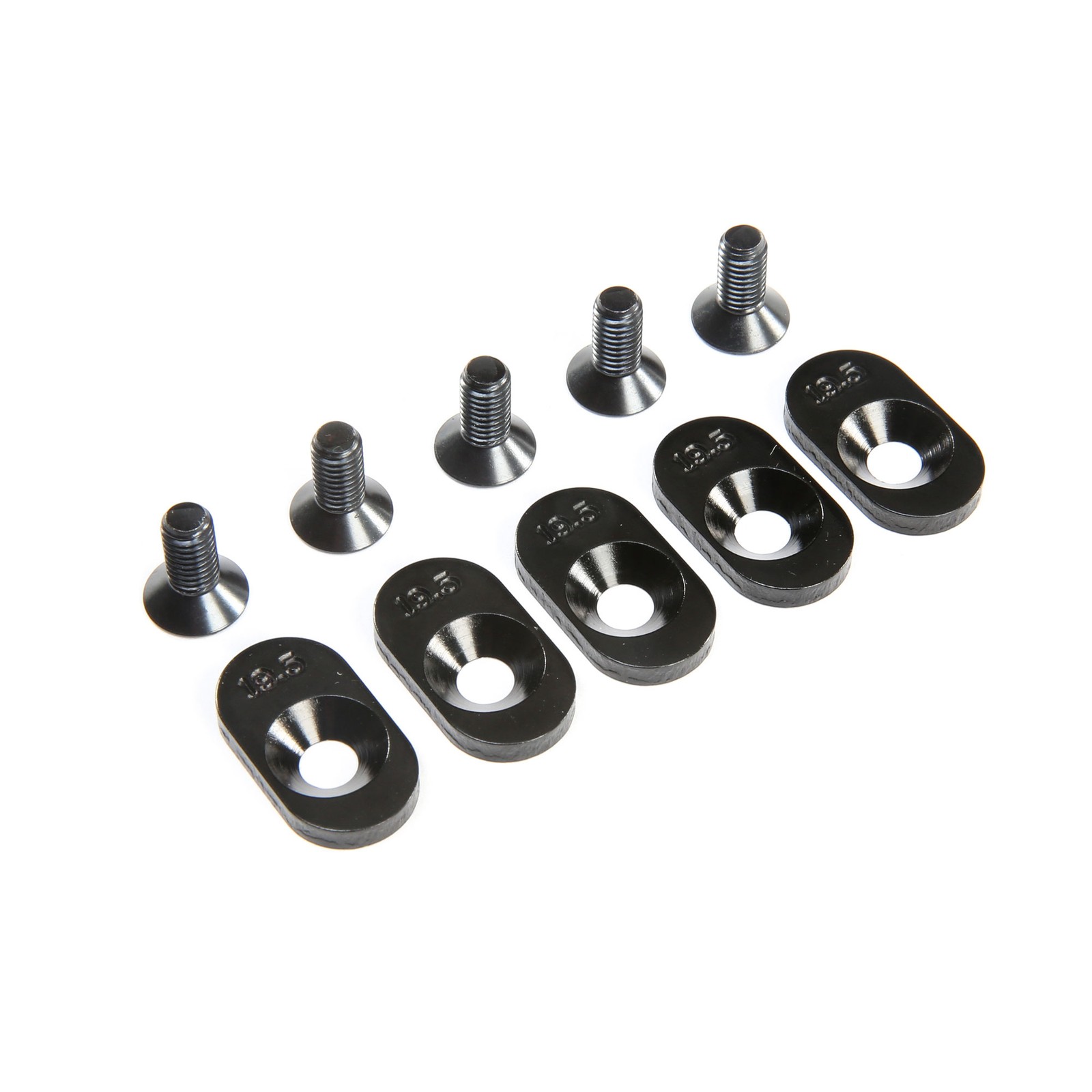Losi EngineMntInsert&Screws BLK 19.5T5 5ive T 2.0 LOS252102 Gas Car/Truck