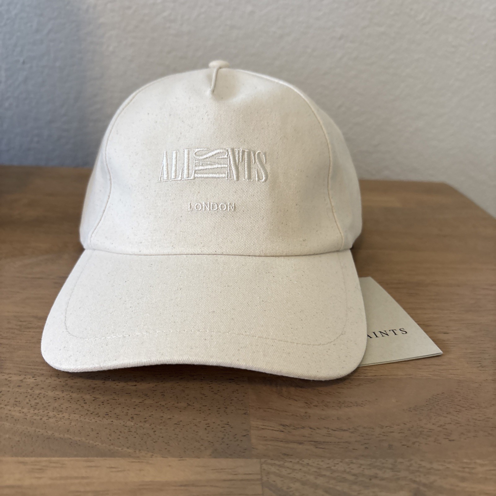 NWT AllSaints Oppose Tonal Baseball Hat Chalk White - Cream One Size Retail $65 NWT AllSaints Oppose Tonal Baseball Hat Chalk White - Cream One Size Retail $65