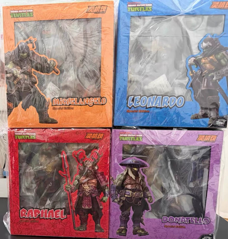 MetyToyz TMNT Samurai Raphael Leonardo Donatello Michelangelo 4pc WF2026