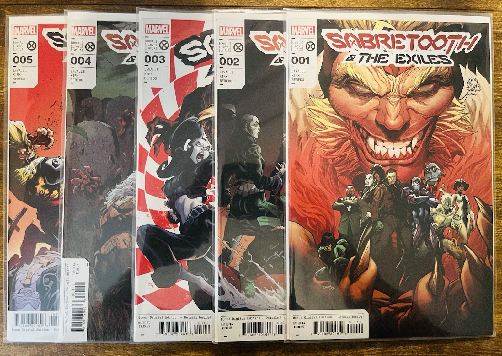 SABRETOOTH 1-5 SET NM/NM+ RYAN STEGMAN COVERS VICTOR LAVALLE STORIES 2023