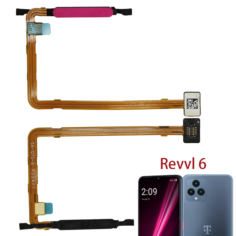Original Fingerprint Sensor Flex Cable Power Key For T-Mobile Revvl 6 / 6 Pro 5G