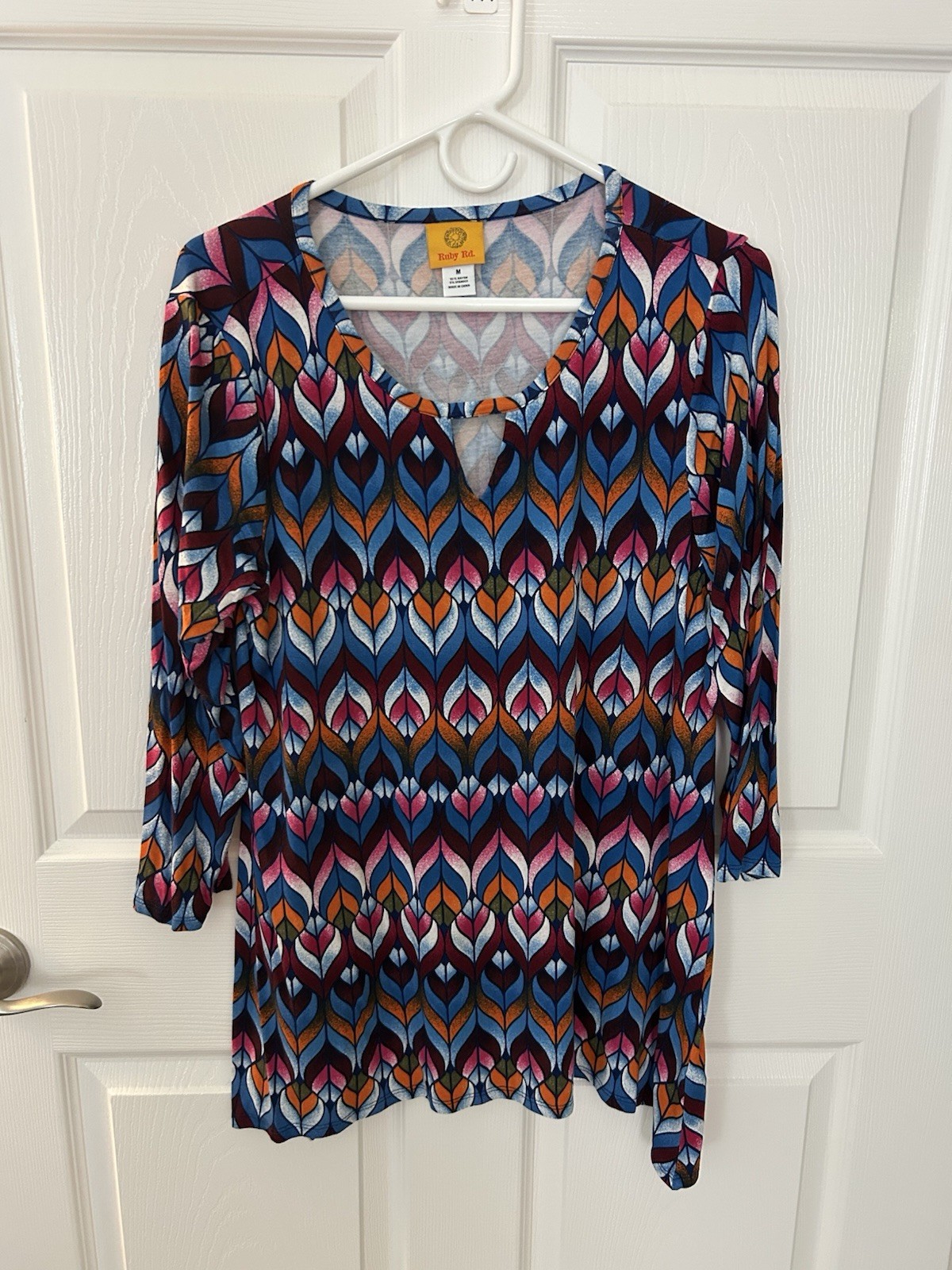 Ruby Rd Multicolor Print Tunic Top Size M Ruby Rd Multicolor Print Tunic Top Size M
