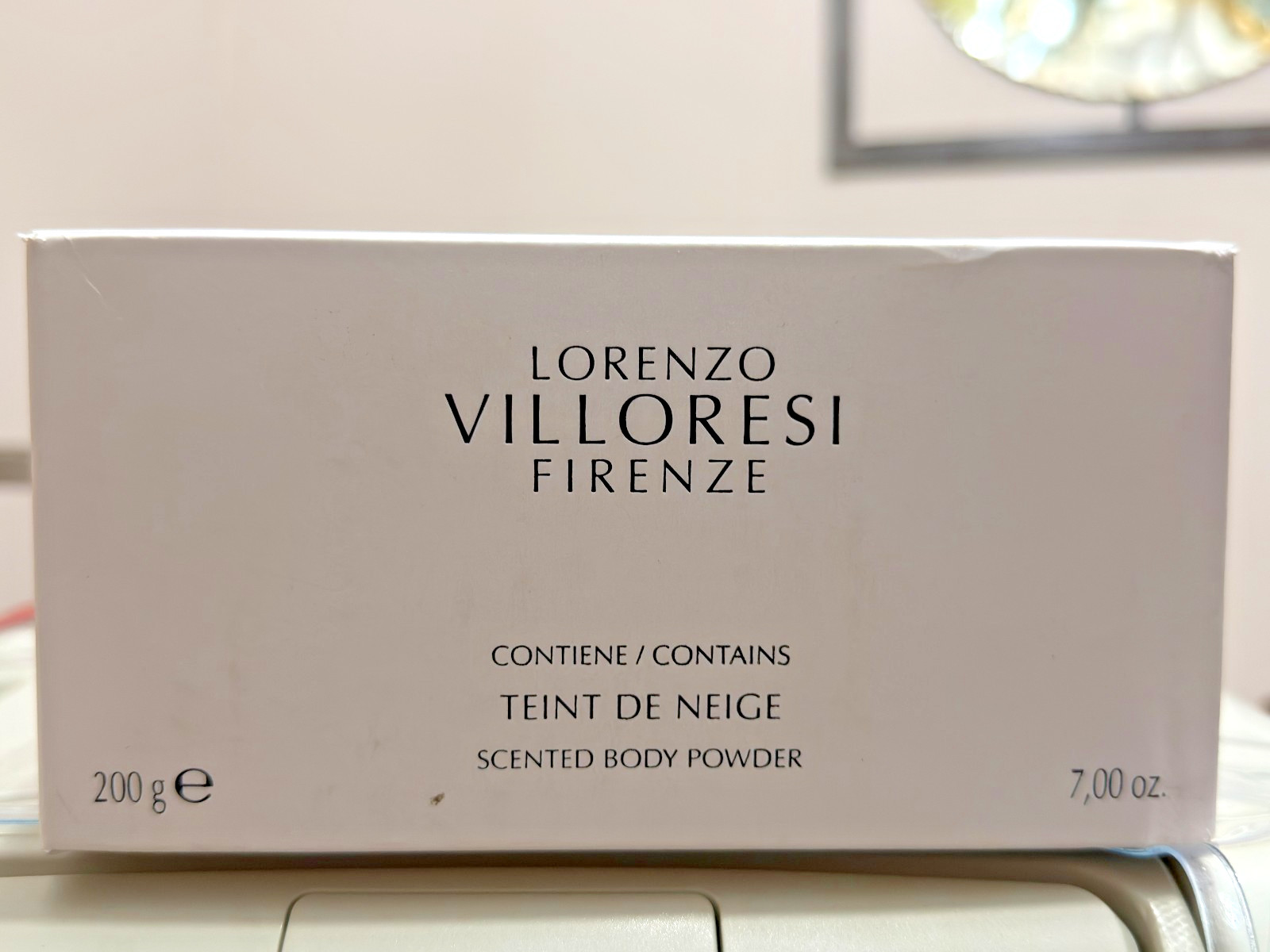 Lorenzo Villoresi Teint de Neige Scented Body Powder 200g New Sealed Lorenzo Villoresi Teint de Neige Scented Body Powder 200g New Sealed