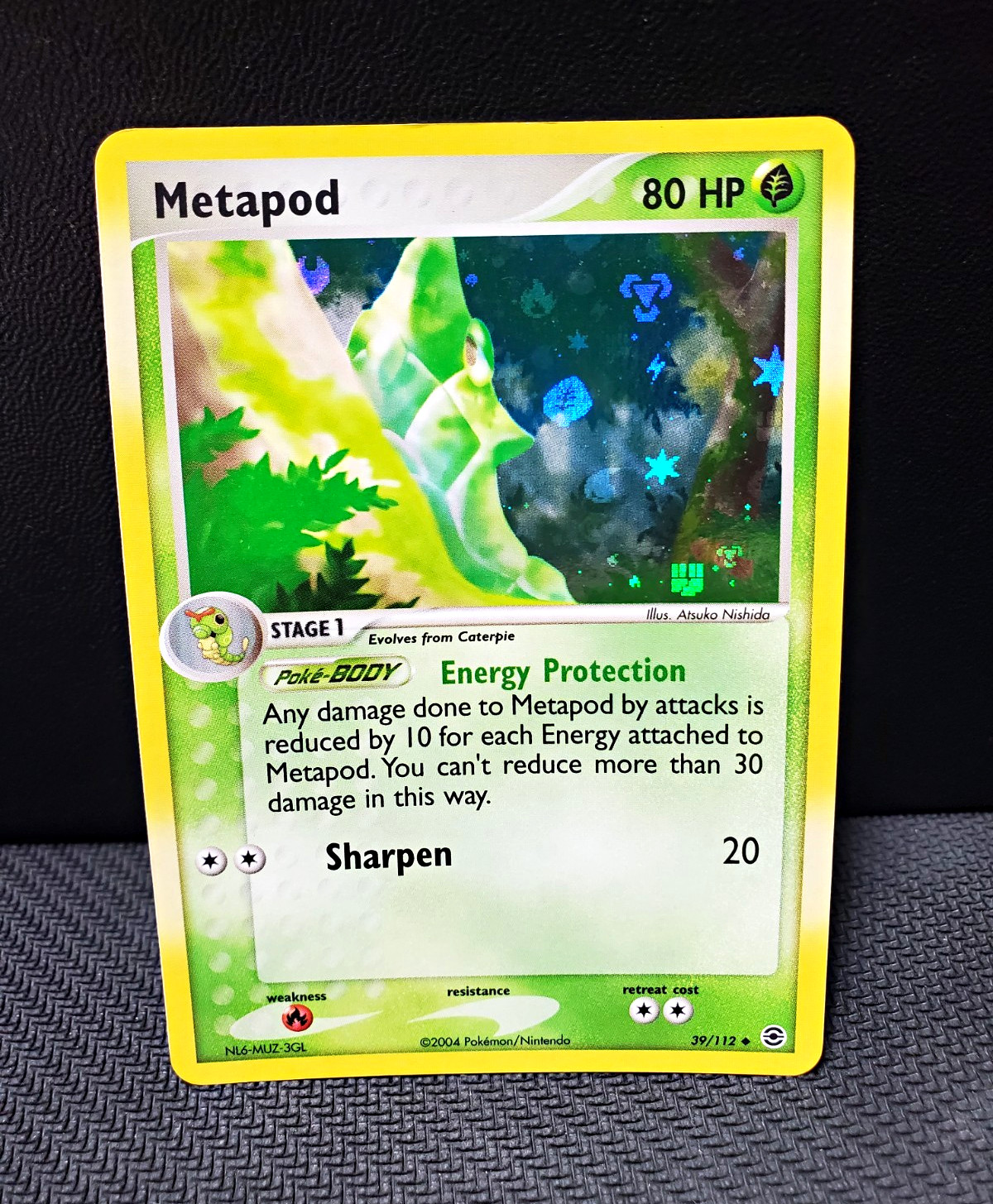 Pokémon Metapod 39/112 EX FireRed & LeafGreen 2004 English Reverse Holo