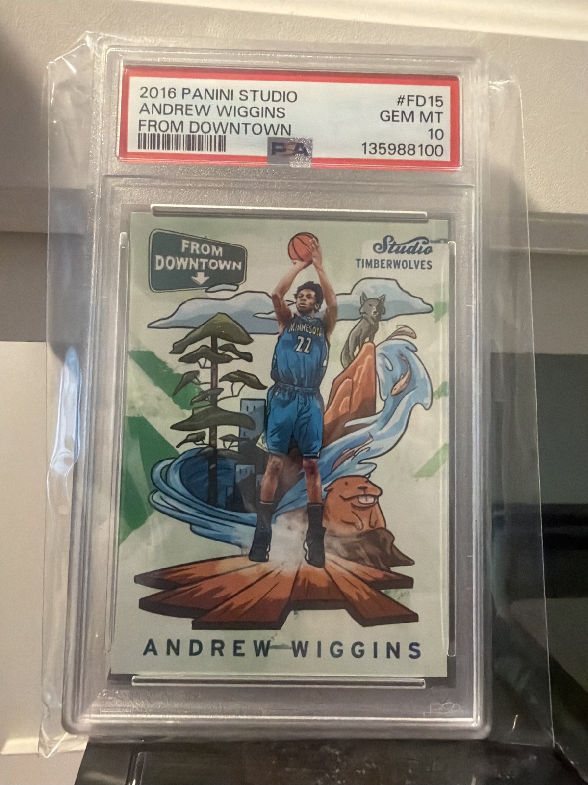 2016 Panini Downtown Andrew Wiggins #FD15 PSA 10 GEM MINT Timberwolves 2016 Panini Downtown Andrew Wiggins #FD15 PSA 10 GEM MINT Timberwolves