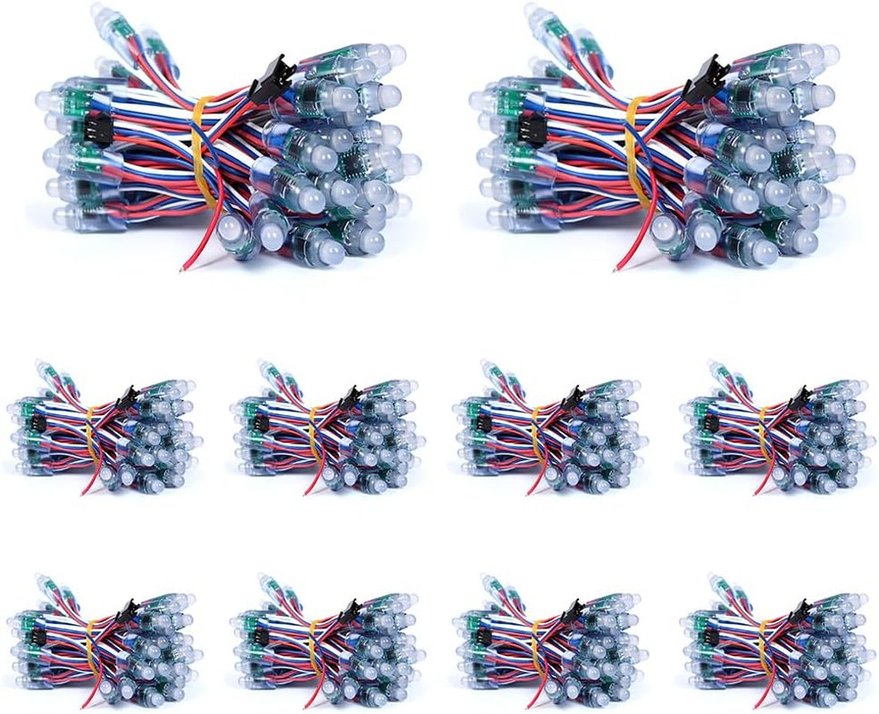 500Pcs/Set DC12V 12MM WS2811 RGB Pixels Digital Individually Addressable Diffuse