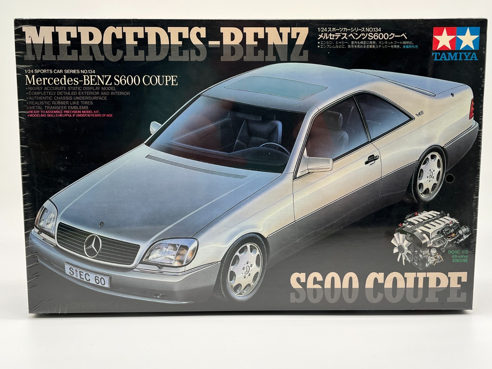 TAMIYA 1/24 Mercedes-Benz S600 Coupe #24134 scale model kit FACTORY SEALED TAMIYA 1/24 Mercedes-Benz S600 Coupe #24134 scale model kit FACTORY SEALED