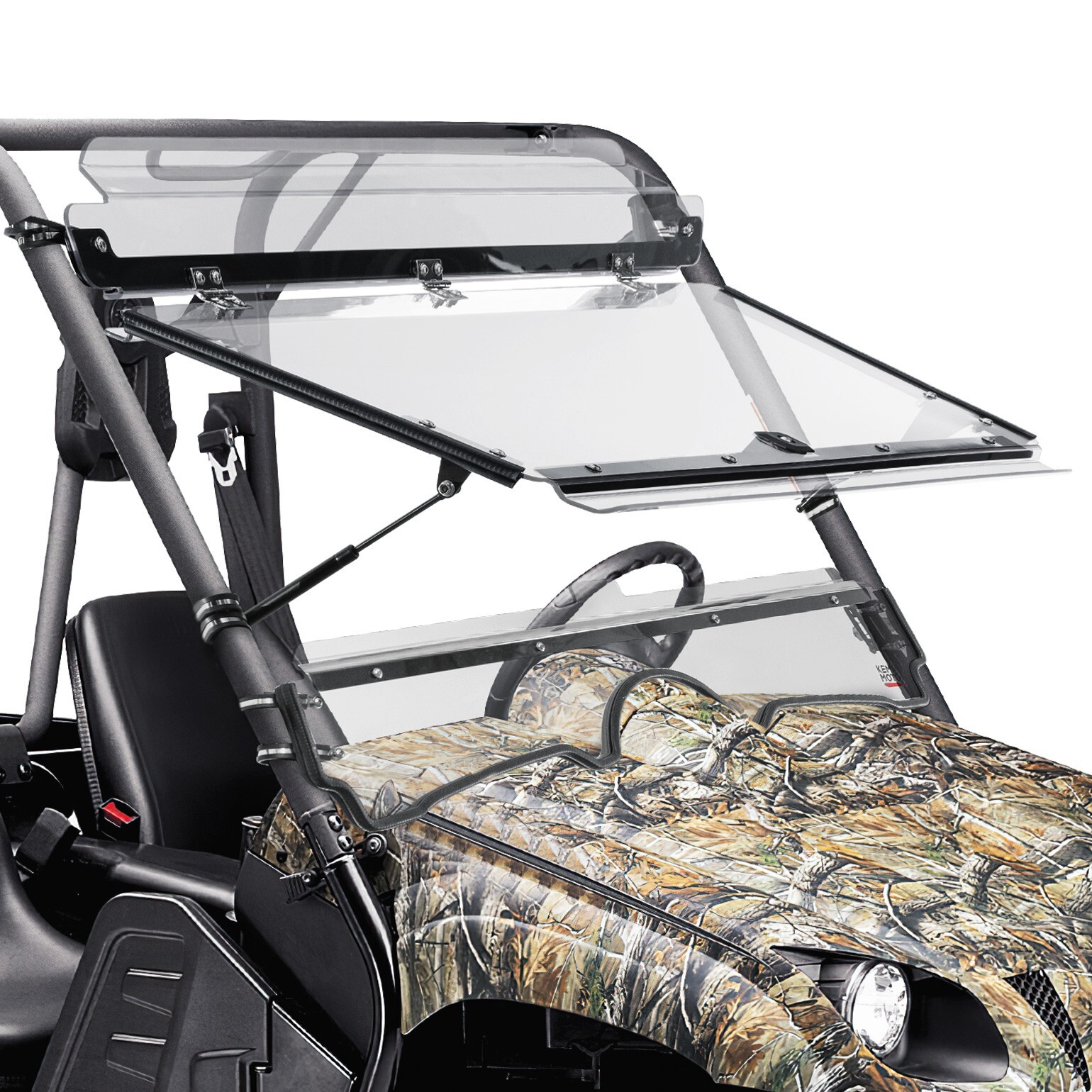 2-IN-1 Front Flip Windshield Full Window For Yamaha Rhino 450 660 700 2004-2013