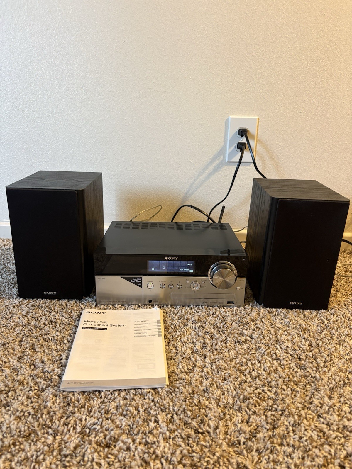 Sony CMT-MX500i Micro Hi-Fi Component Stereo CD Player TEST VIDEO