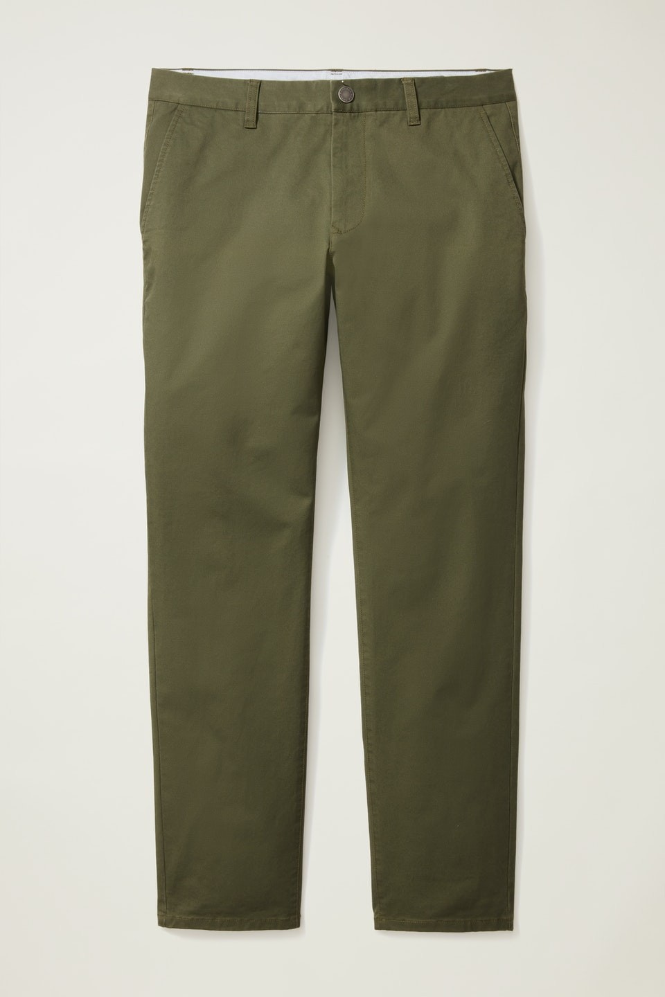 NWOT Slim Fit Dark Olive Green Stretch Washed Chinos by Bonobos, Size 33 X 32