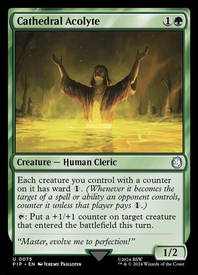 1x Cathedral Acolyte MTG - Universes Beyond: Fallout - NM-Mint