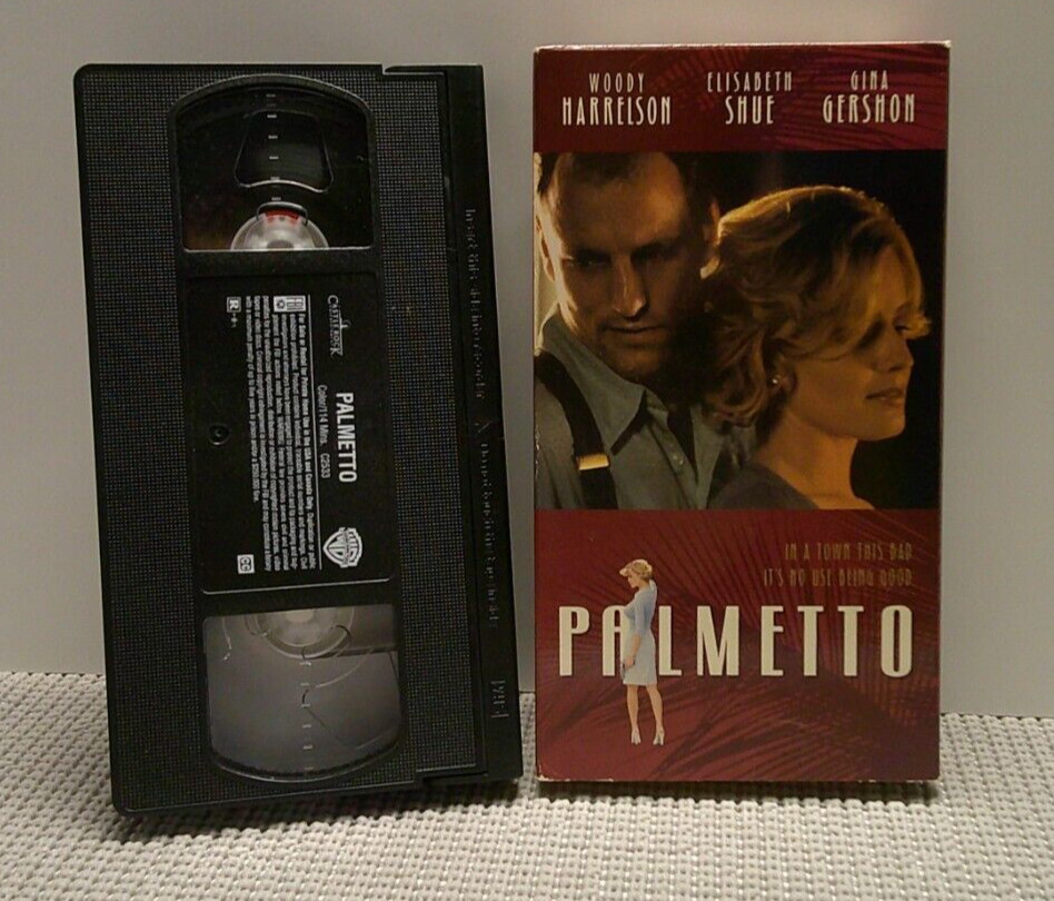 Palmetto 1998 VHS Woody Harrelson, Elisabeth Shue, Gina Gershon Drama Palmetto 1998 VHS Woody Harrelson, Elisabeth Shue, Gina Gershon Drama