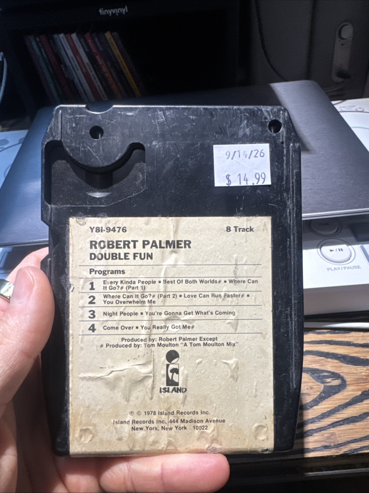 Robert Palmer Double Fun 8 Track Tape